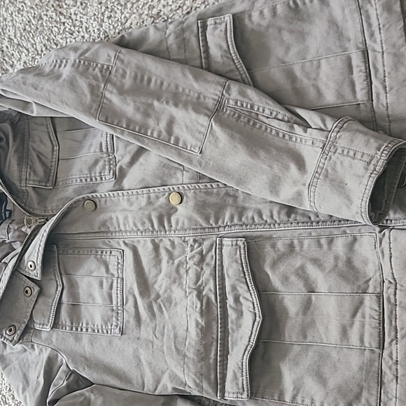 Lucky Brand Tan Utility Jacket with Hood - Picture 4 of 9